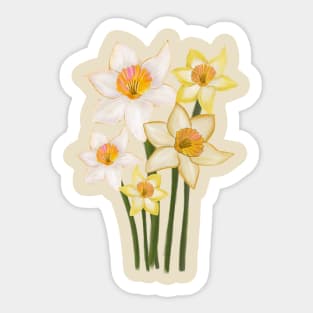 Hand drawn daffodil Sticker